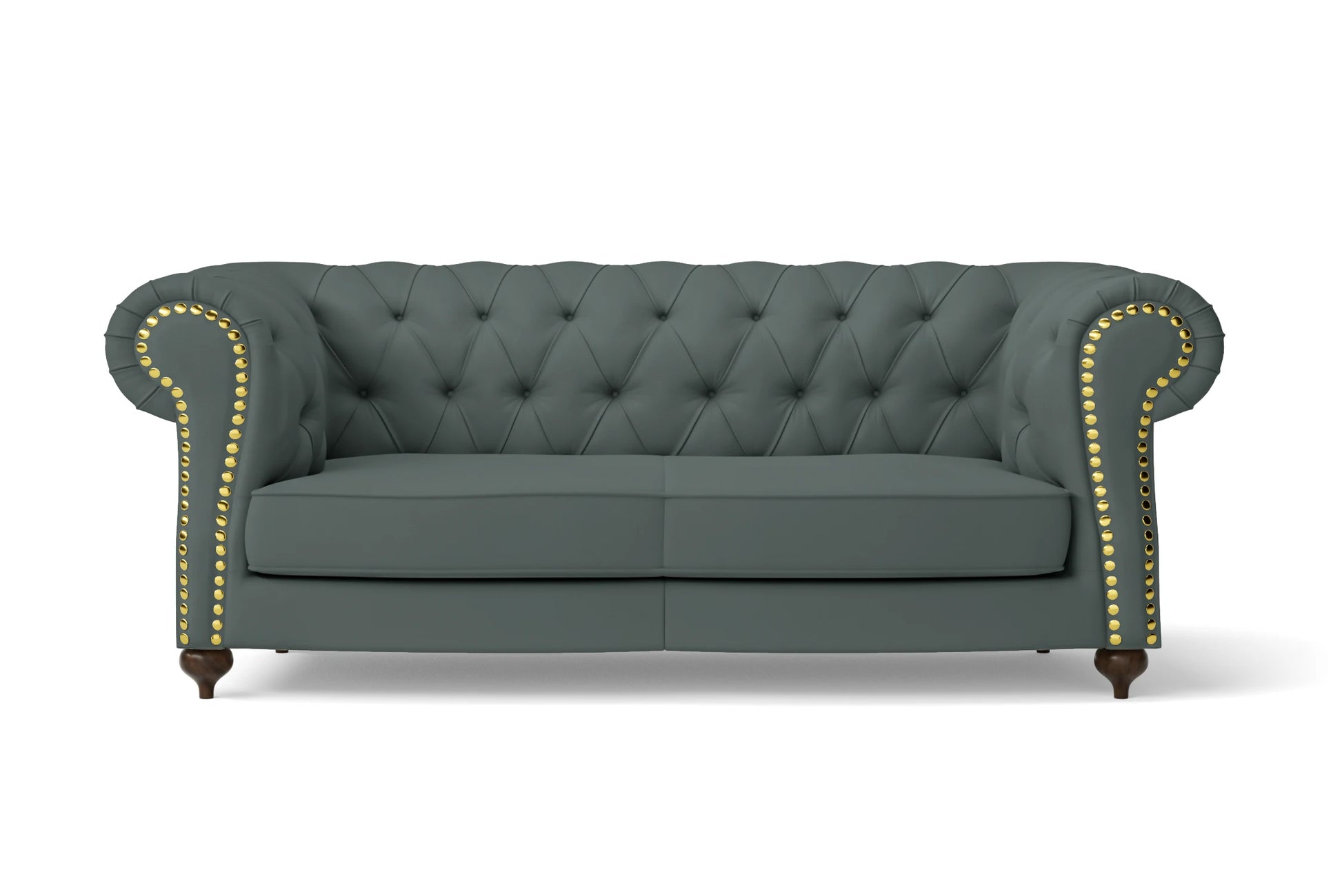 Bitonto 2 Seater Sofa Dusky Turquoise Leather