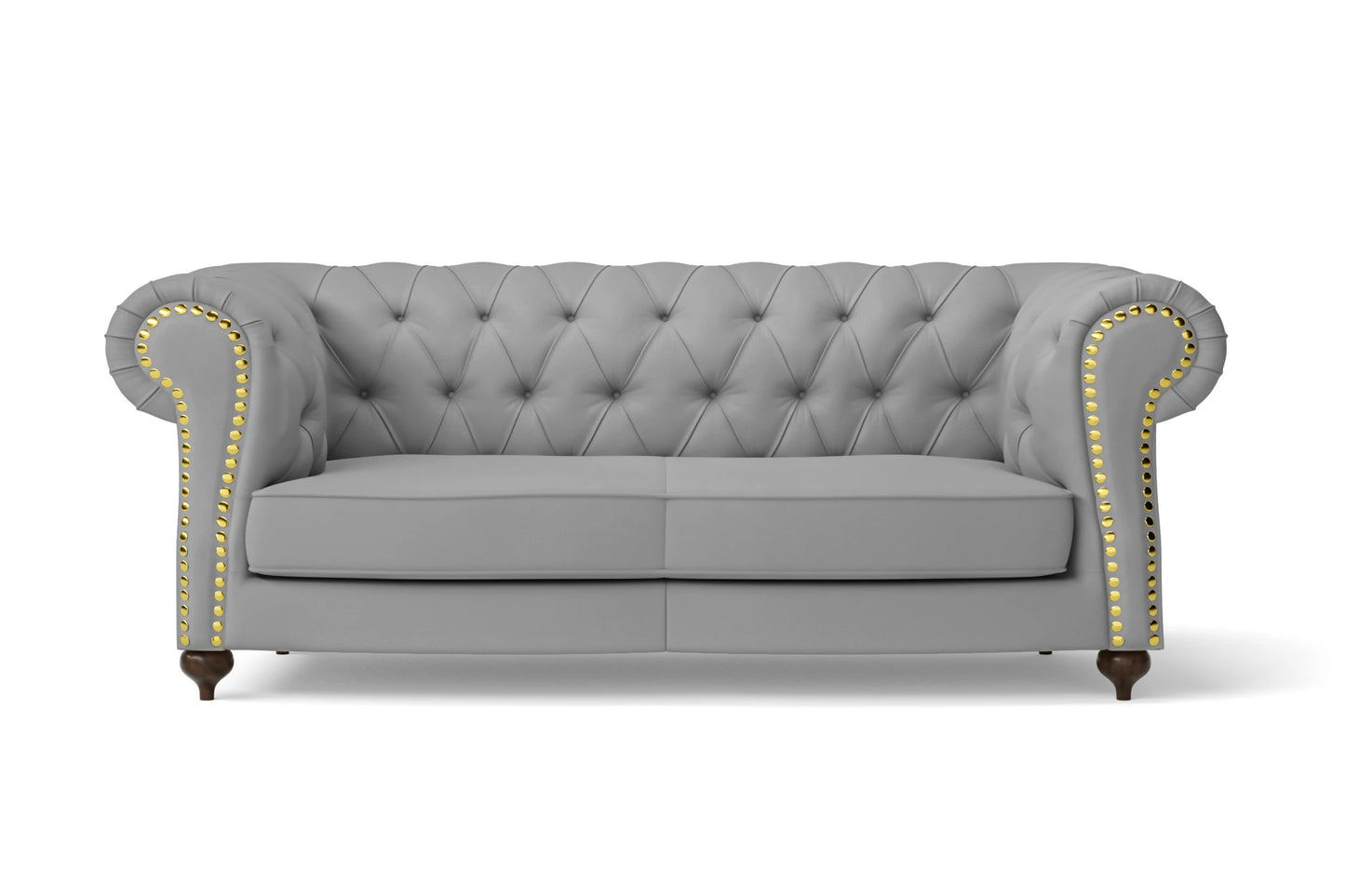 Bitonto 2 Seater Sofa Grey Leather