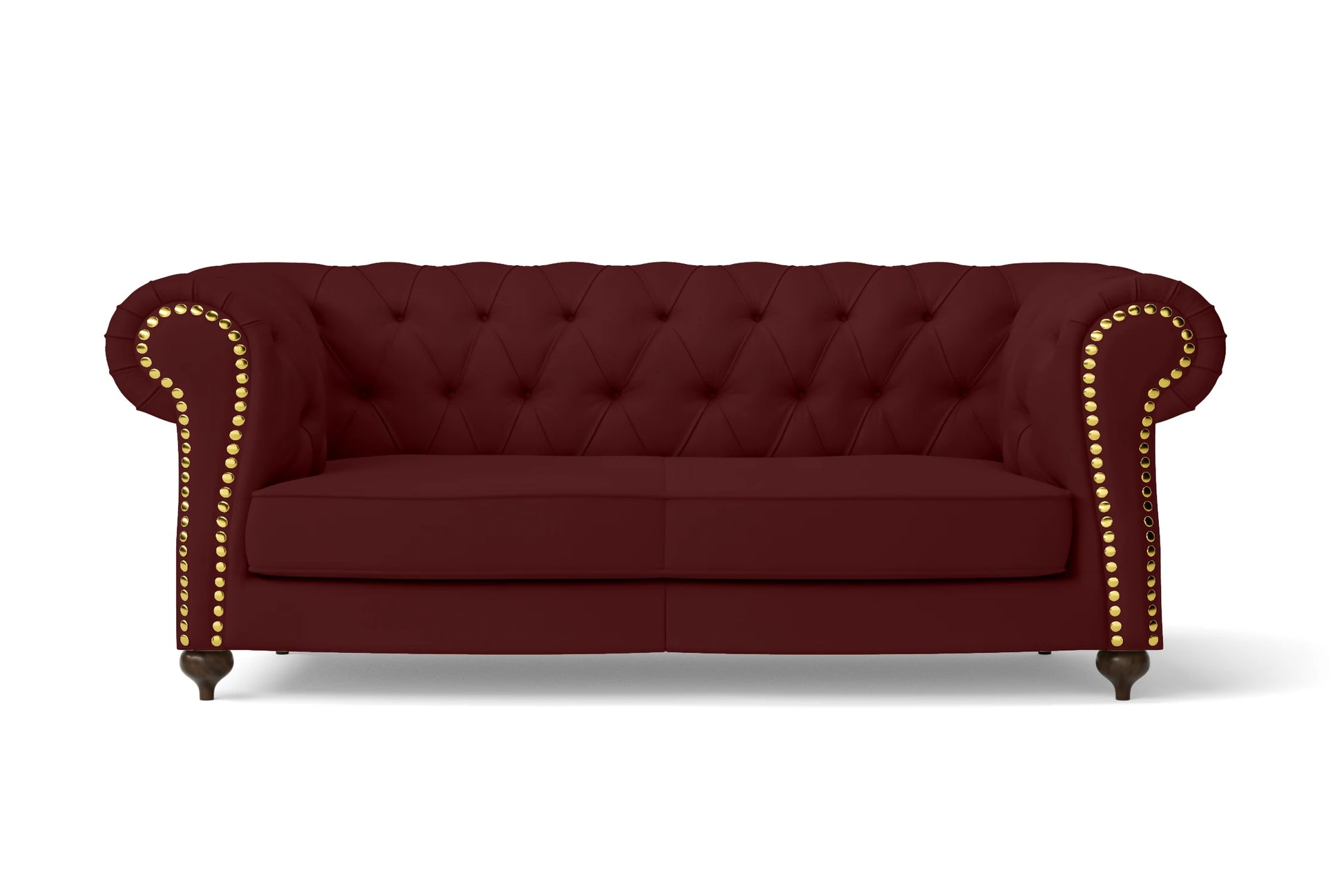 Bitonto 2 Seater Sofa Red Leather