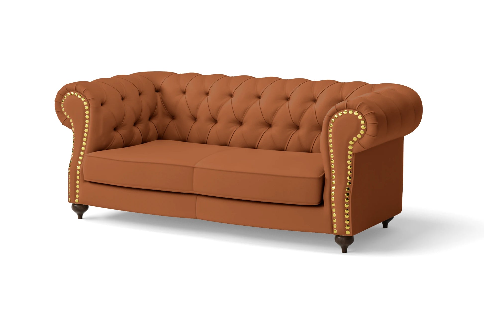 Bitonto 2 Seater Sofa Tan Brown Leather