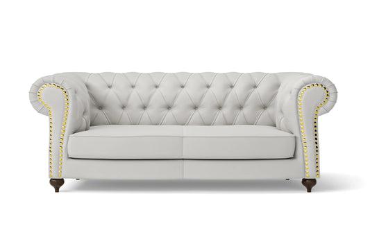 Bitonto 2 Seater Sofa White Leather