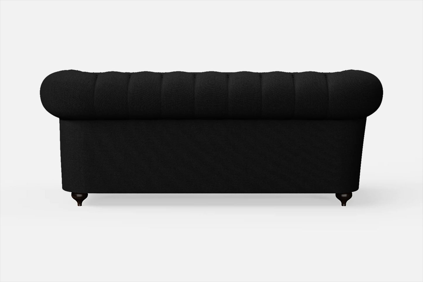 Bitonto 2 Seater Sofa Black Linen Fabric