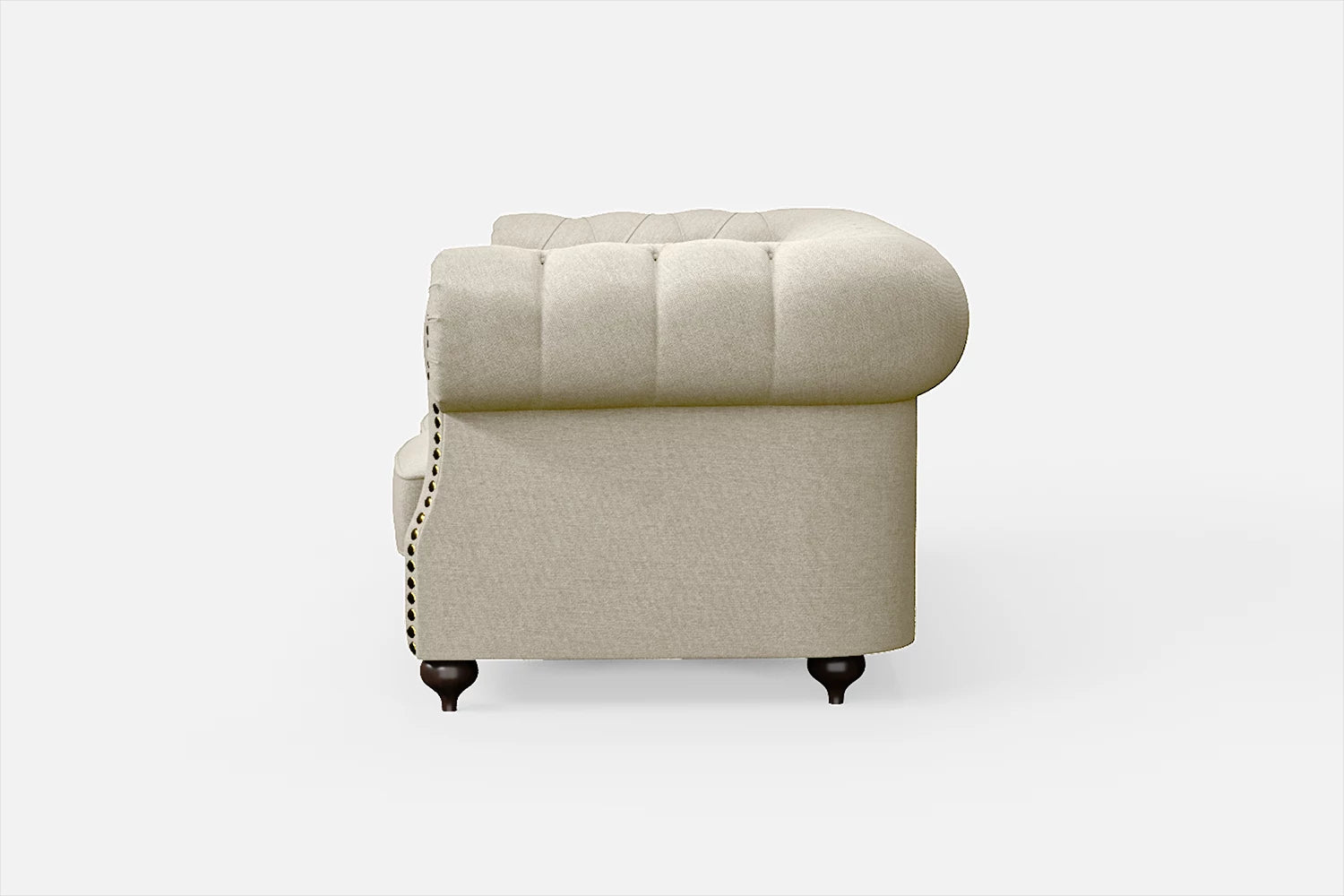 Bitonto 2 Seater Sofa Cream Linen Fabric