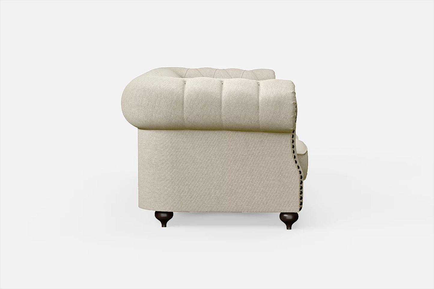 Bitonto 2 Seater Sofa Cream Linen Fabric