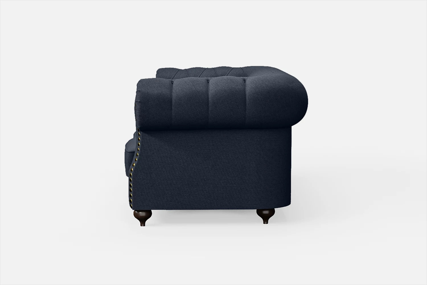 Bitonto 2 Seater Sofa Dark Blue Linen Fabric