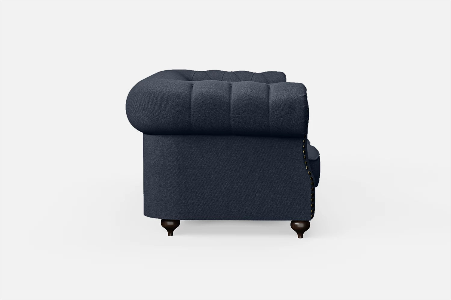 Bitonto 2 Seater Sofa Dark Blue Linen Fabric