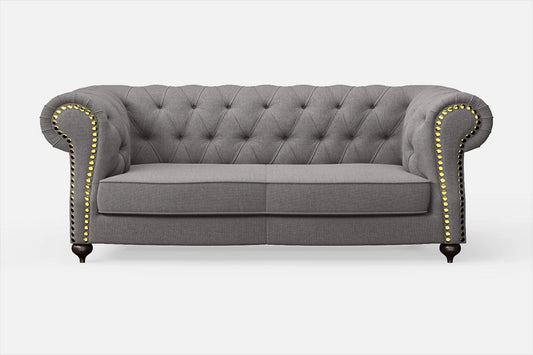 Bitonto 2 Seater Sofa Grey Linen Fabric