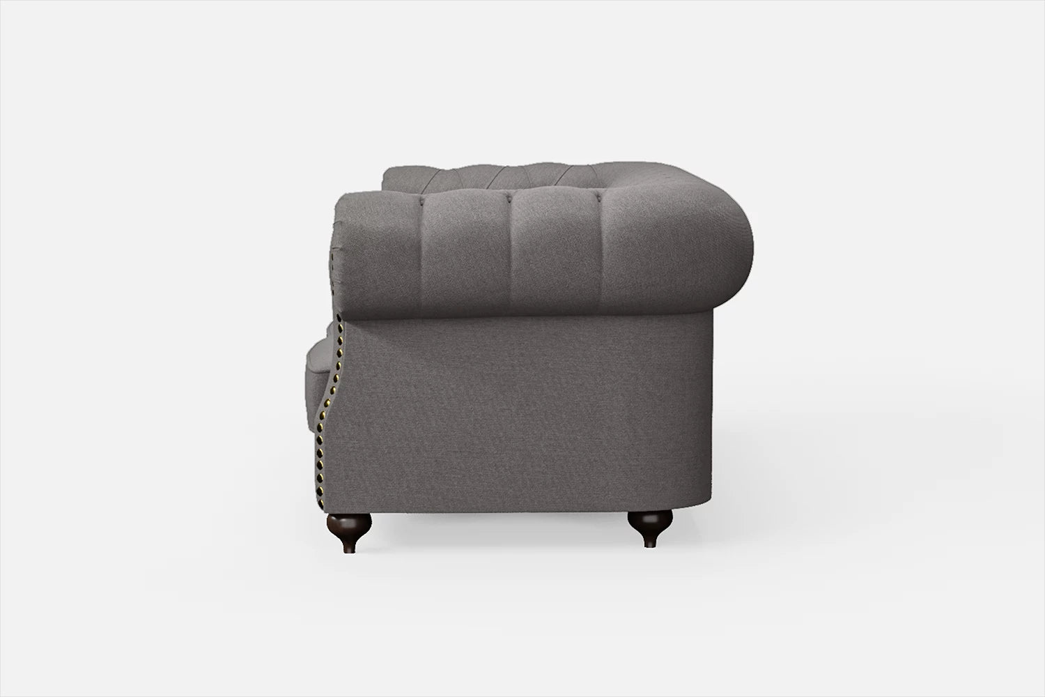 Bitonto 2 Seater Sofa Grey Linen Fabric