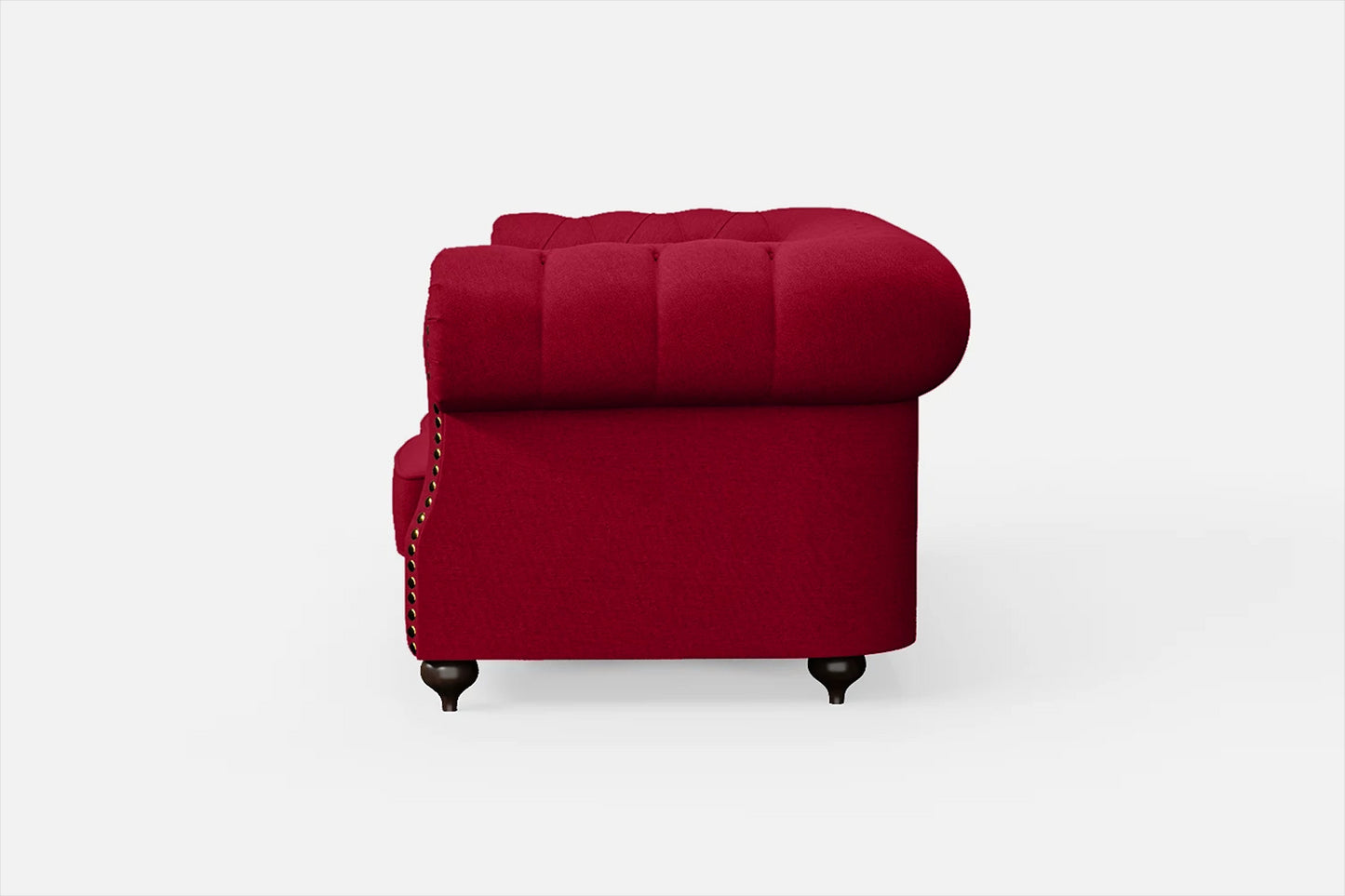 Bitonto 2 Seater Sofa Red Linen Fabric