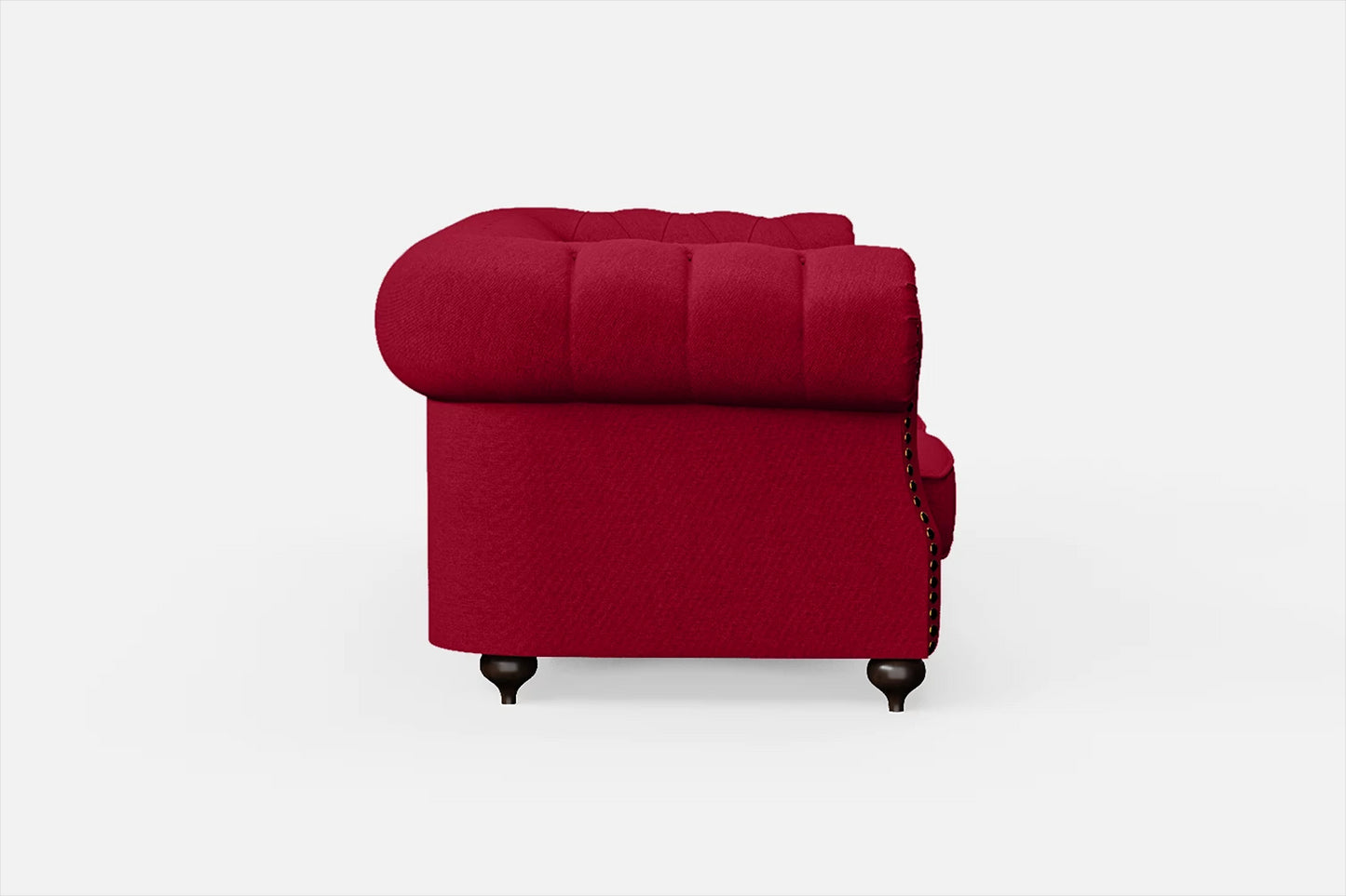 Bitonto 2 Seater Sofa Red Linen Fabric