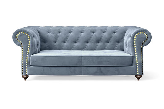 Bitonto 2 Seater Sofa Baby Blue Velvet