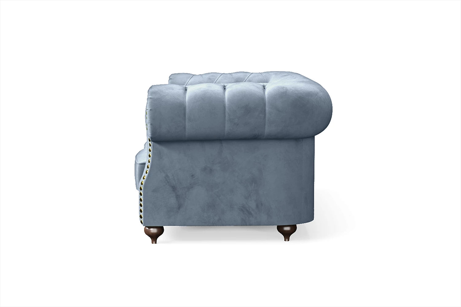 Bitonto 2 Seater Sofa Baby Blue Velvet