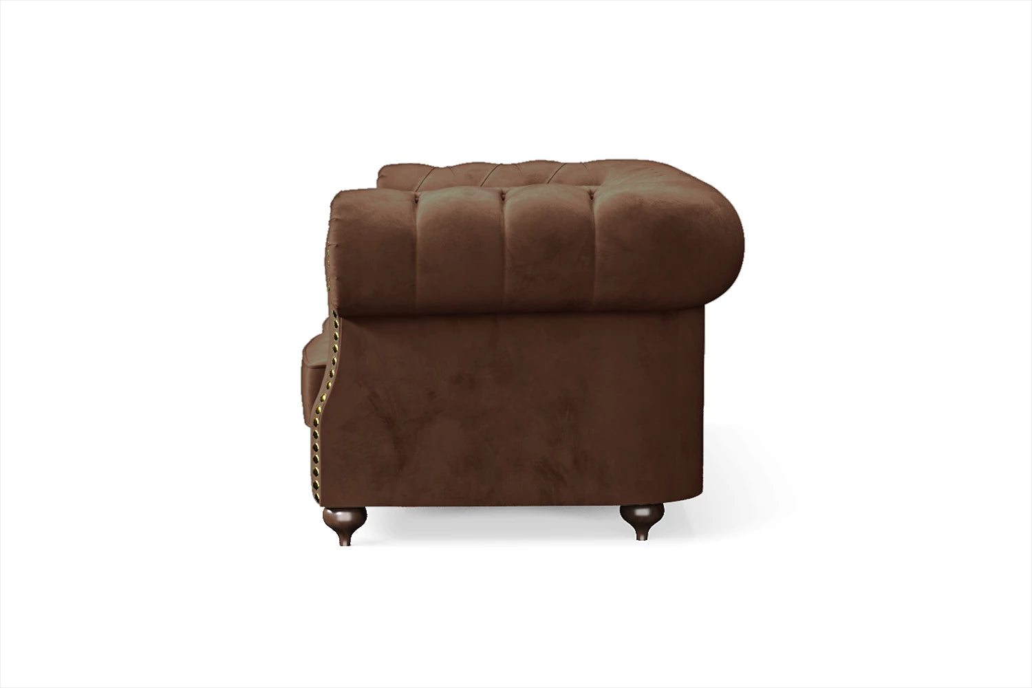 Bitonto 2 Seater Sofa Coffee Brown Velvet