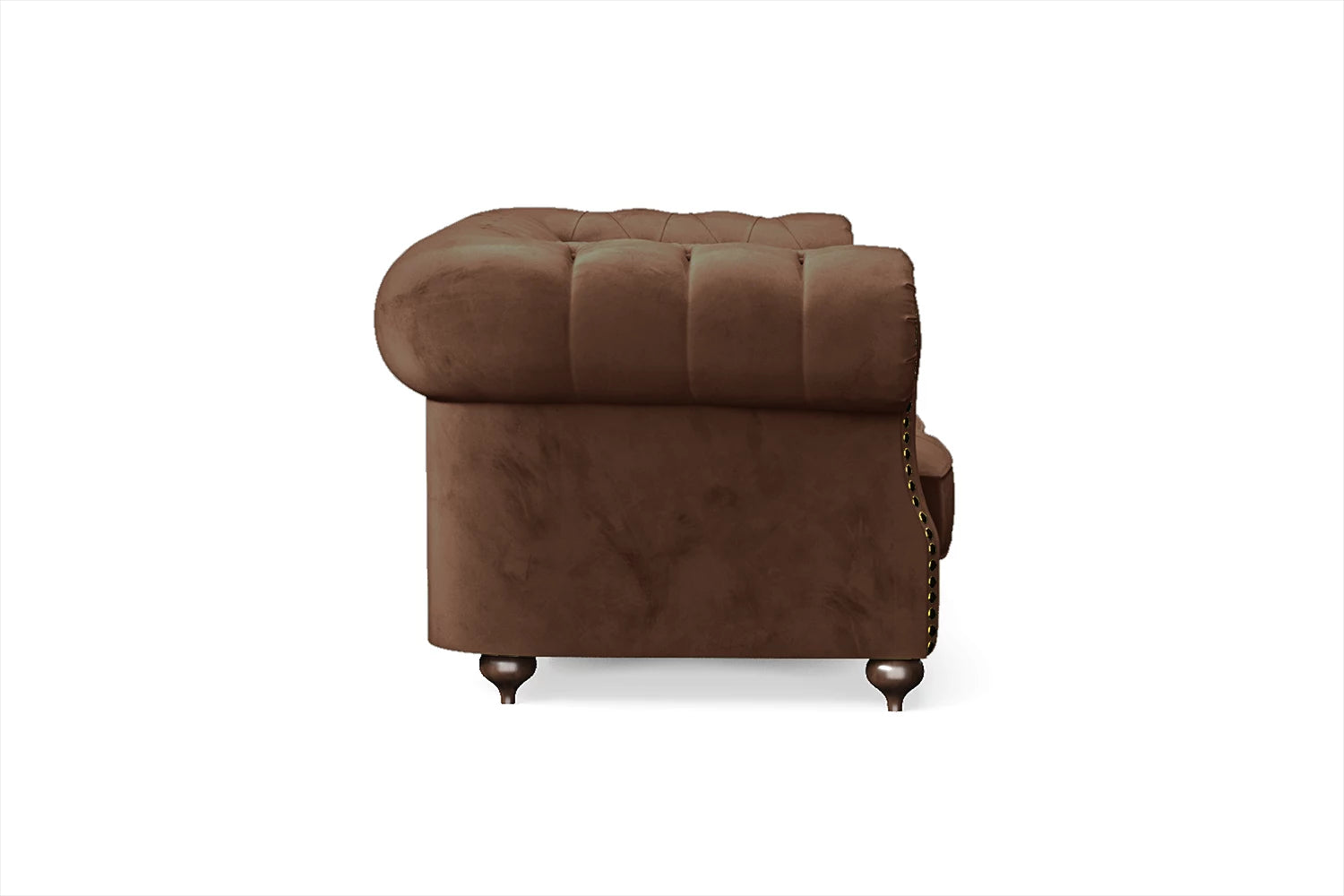 Bitonto 2 Seater Sofa Coffee Brown Velvet