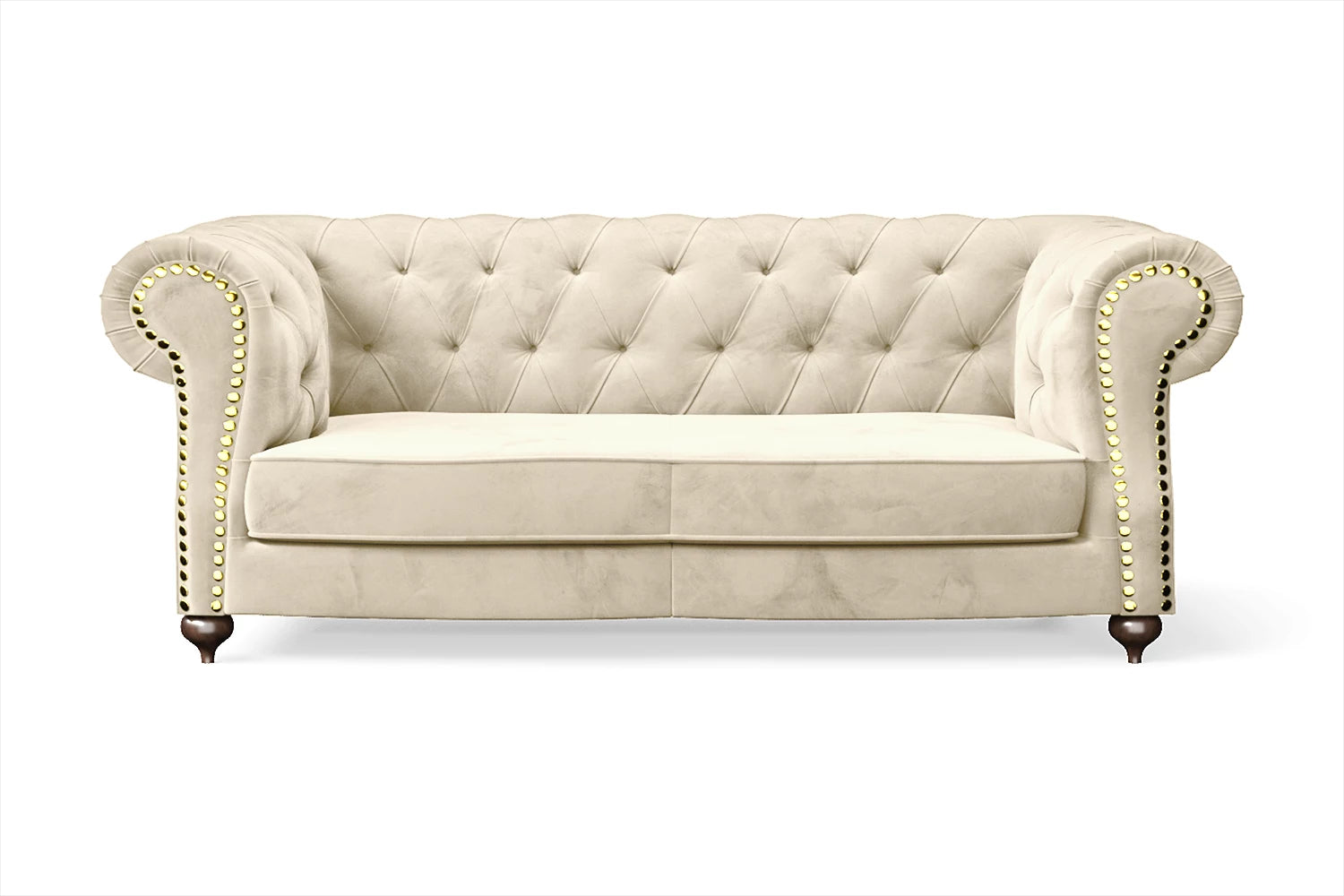 Bitonto 2 Seater Sofa Cream Velvet