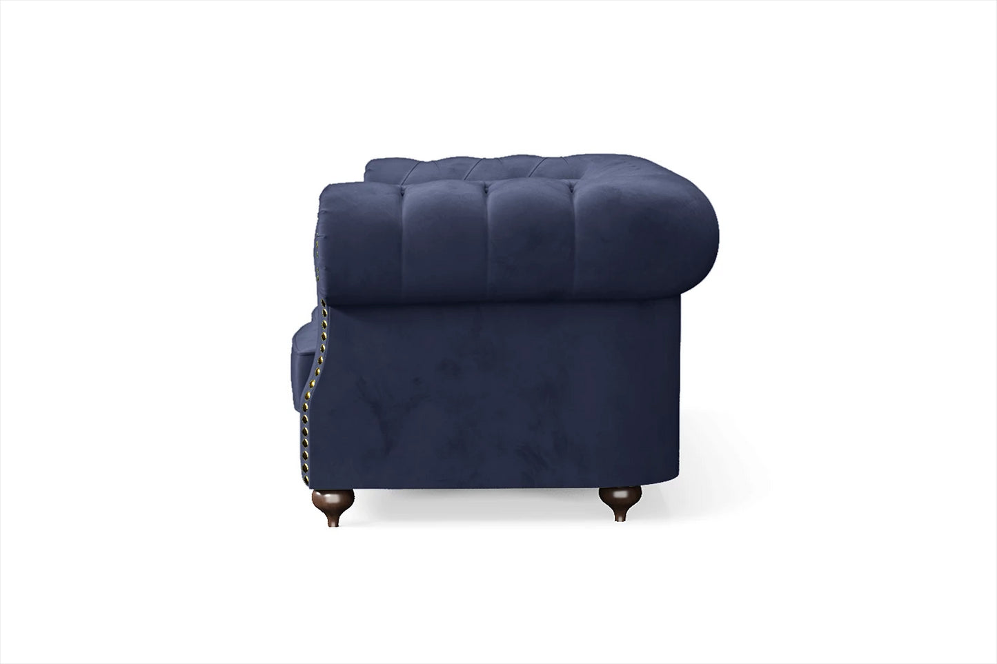 Bitonto 2 Seater Sofa Dark Blue Velvet