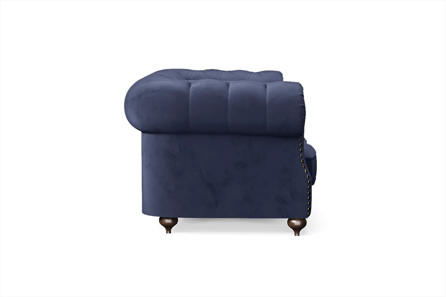 Bitonto 2 Seater Sofa Dark Blue Velvet