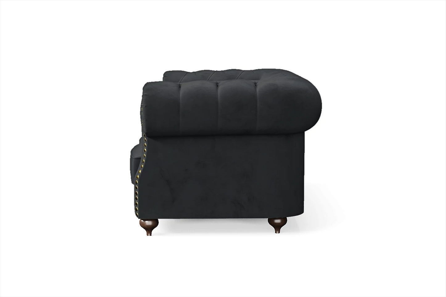 Bitonto 2 Seater Sofa Dark Grey Velvet