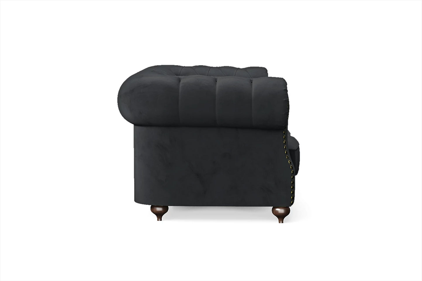 Bitonto 2 Seater Sofa Dark Grey Velvet