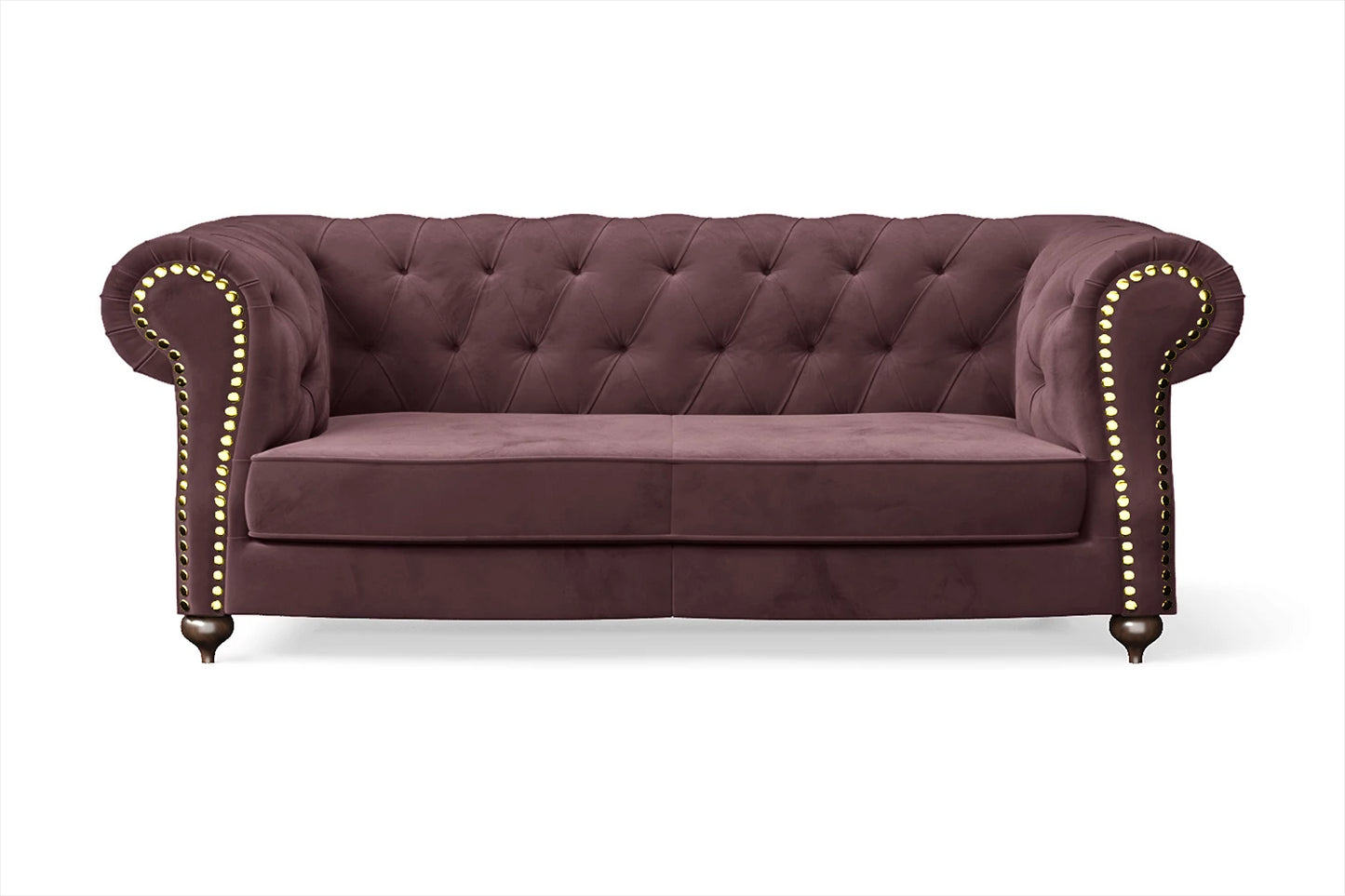 Bitonto 2 Seater Sofa Grape Velvet