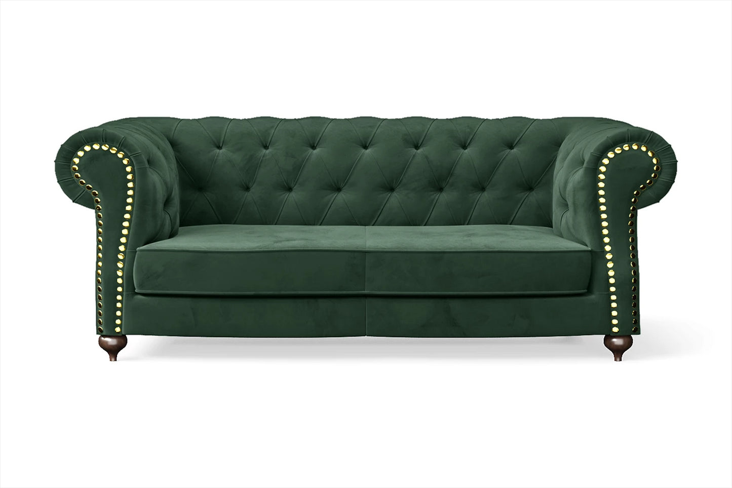 Bitonto 2 Seater Sofa Green Velvet