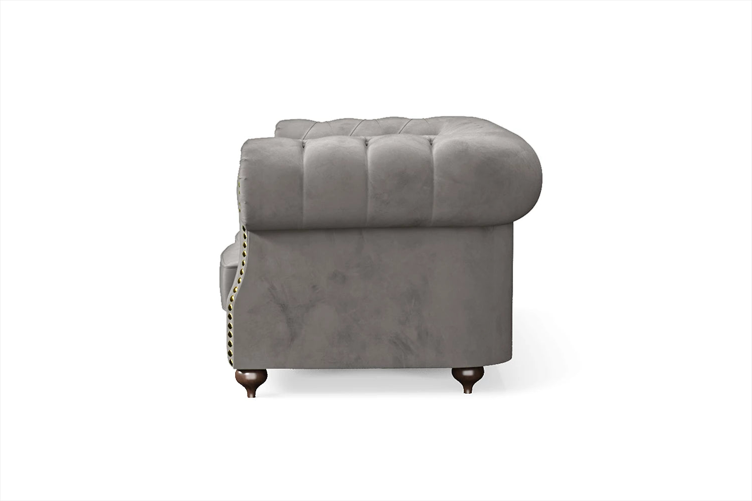 Bitonto 2 Seater Sofa Grey Velvet