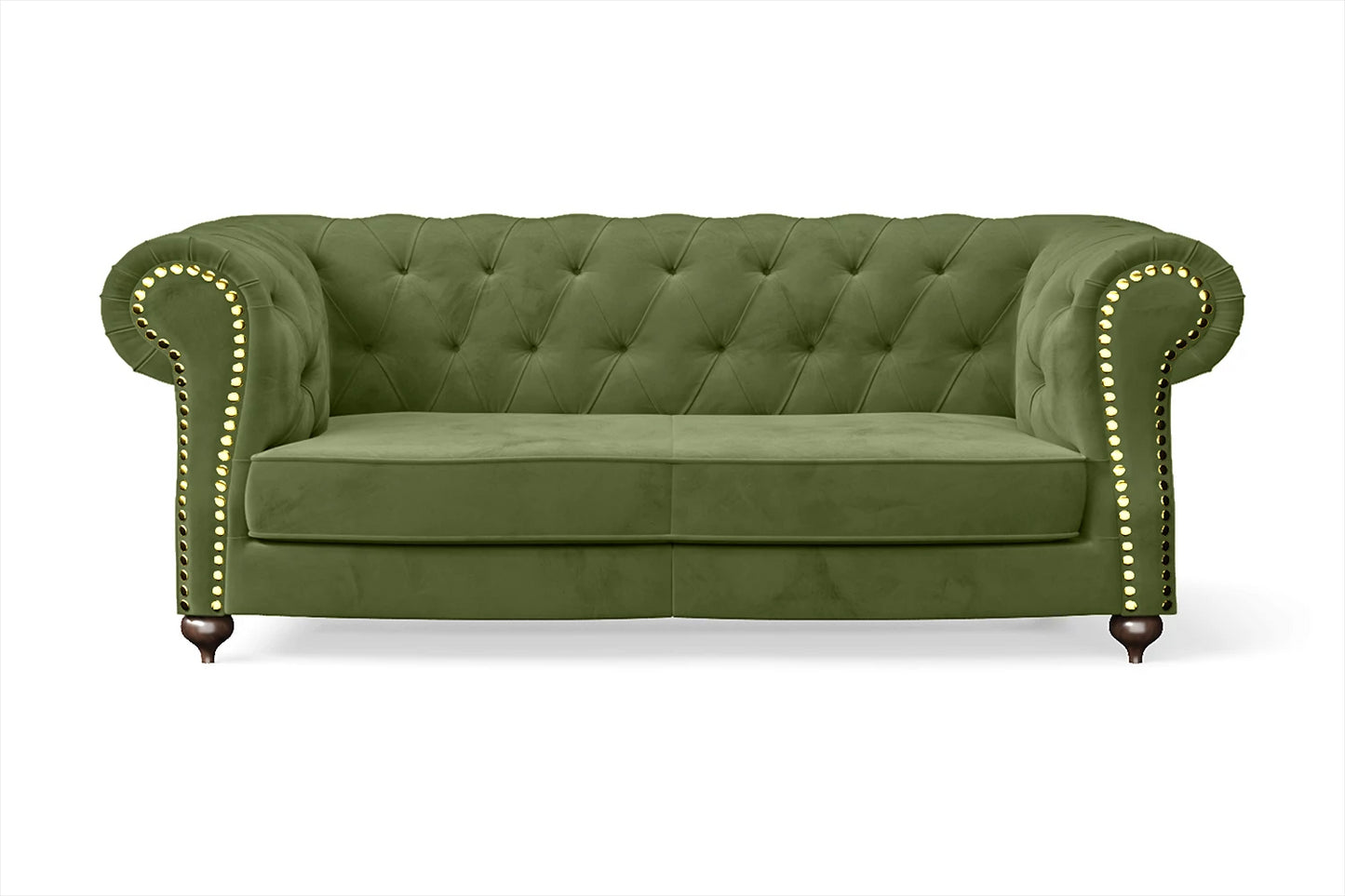 Bitonto 2 Seater Sofa Lime Velvet