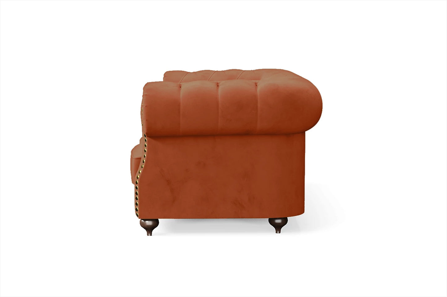 Bitonto 2 Seater Sofa Orange Velvet