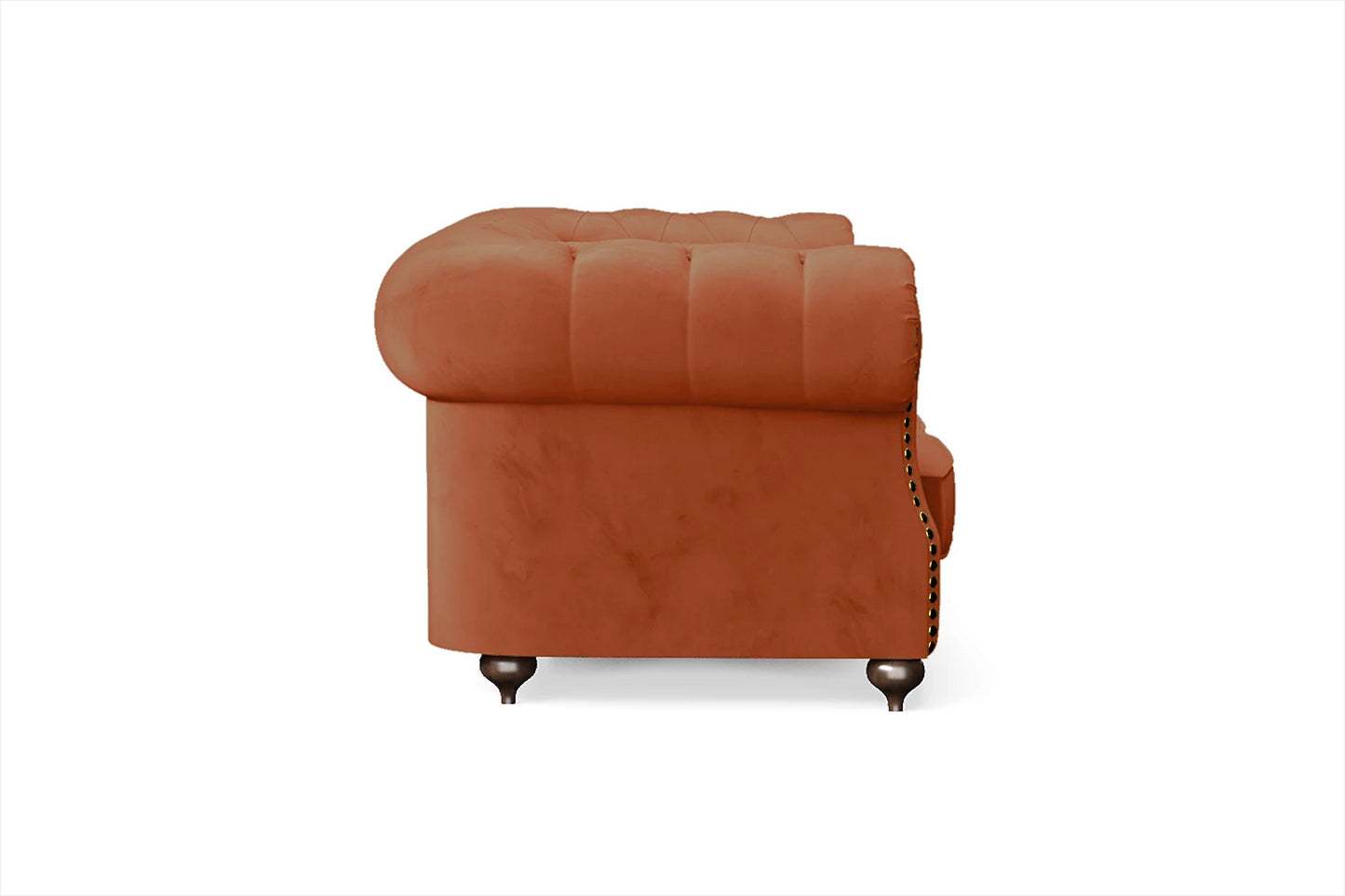 Bitonto 2 Seater Sofa Orange Velvet