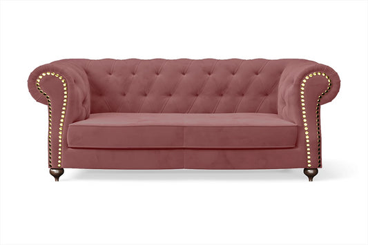 Bitonto 2 Seater Sofa Pink Velvet