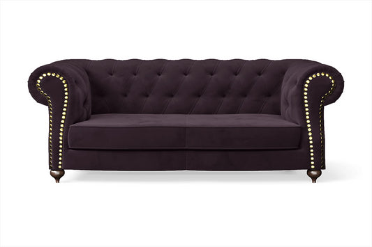 Bitonto 2 Seater Sofa Purple Velvet