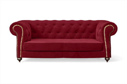 Bitonto 2 Seater Sofa Red Velvet