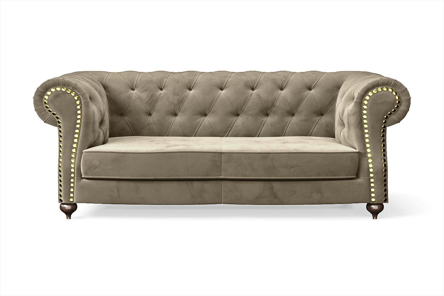 Bitonto 2 Seater Sofa Sand Velvet