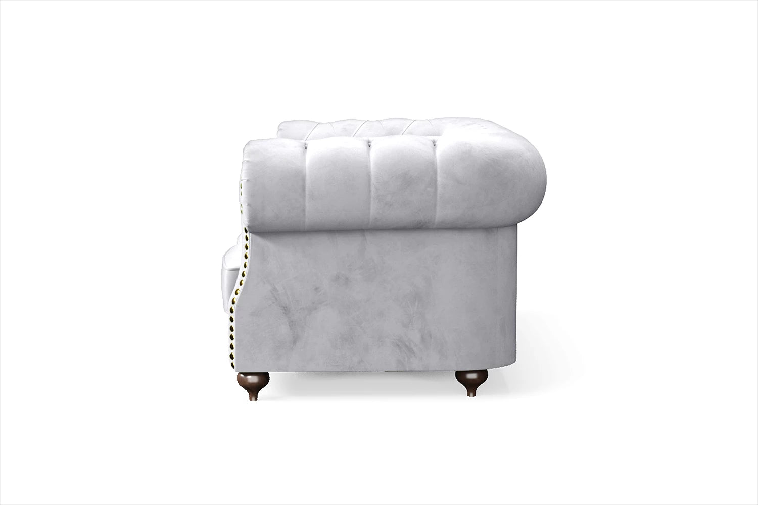 Bitonto 2 Seater Sofa Silver Velvet