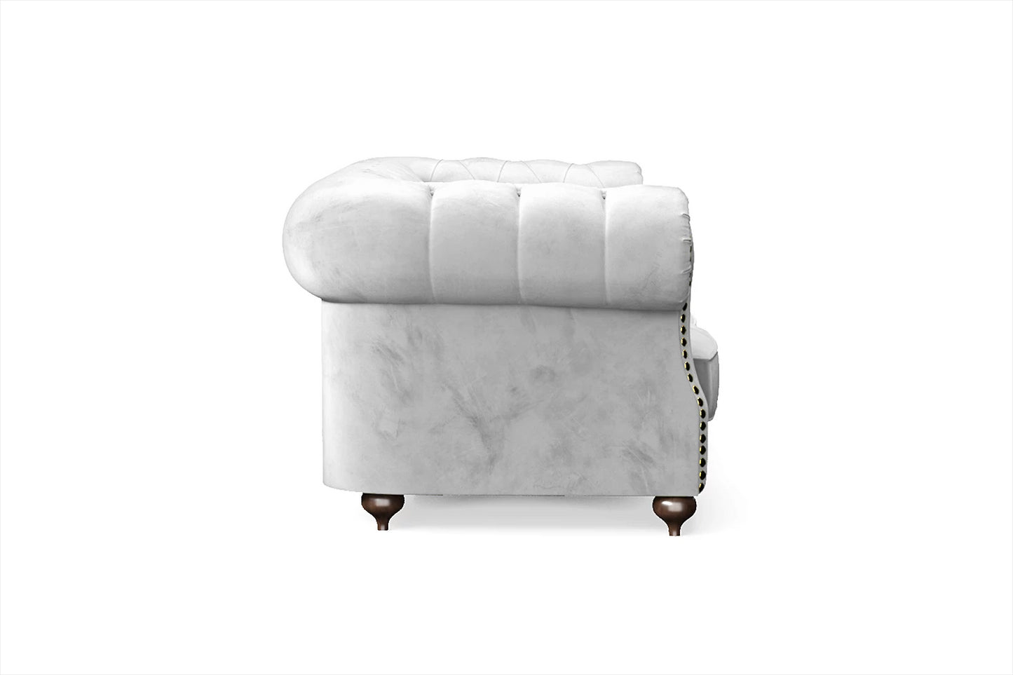 Bitonto 2 Seater Sofa White Velvet