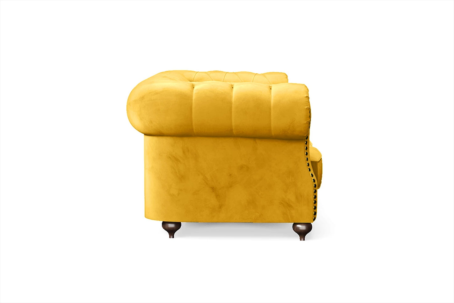 Bitonto 2 Seater Sofa Yellow Velvet