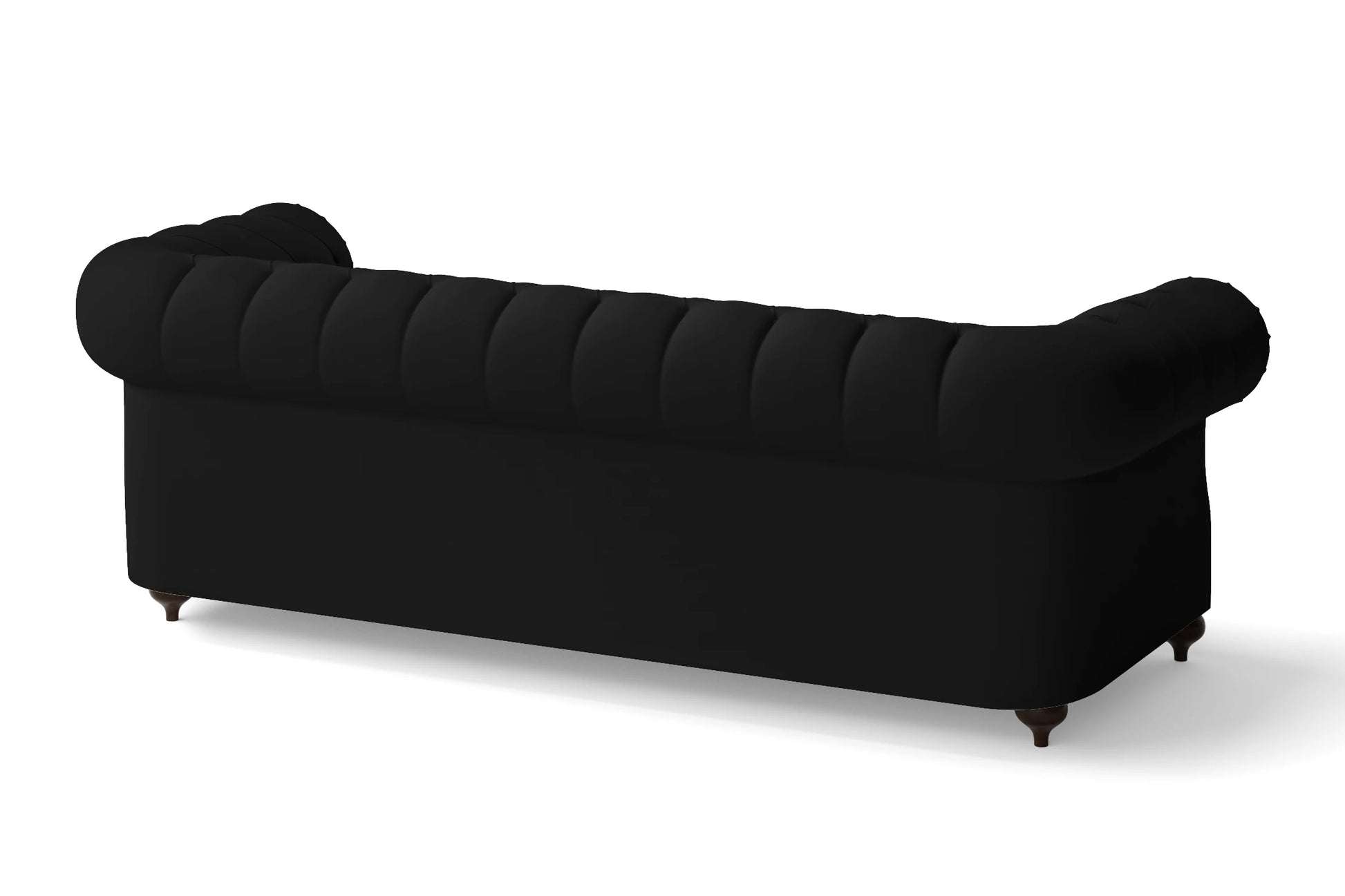 Bitonto 3 Seater Sofa Black Leather