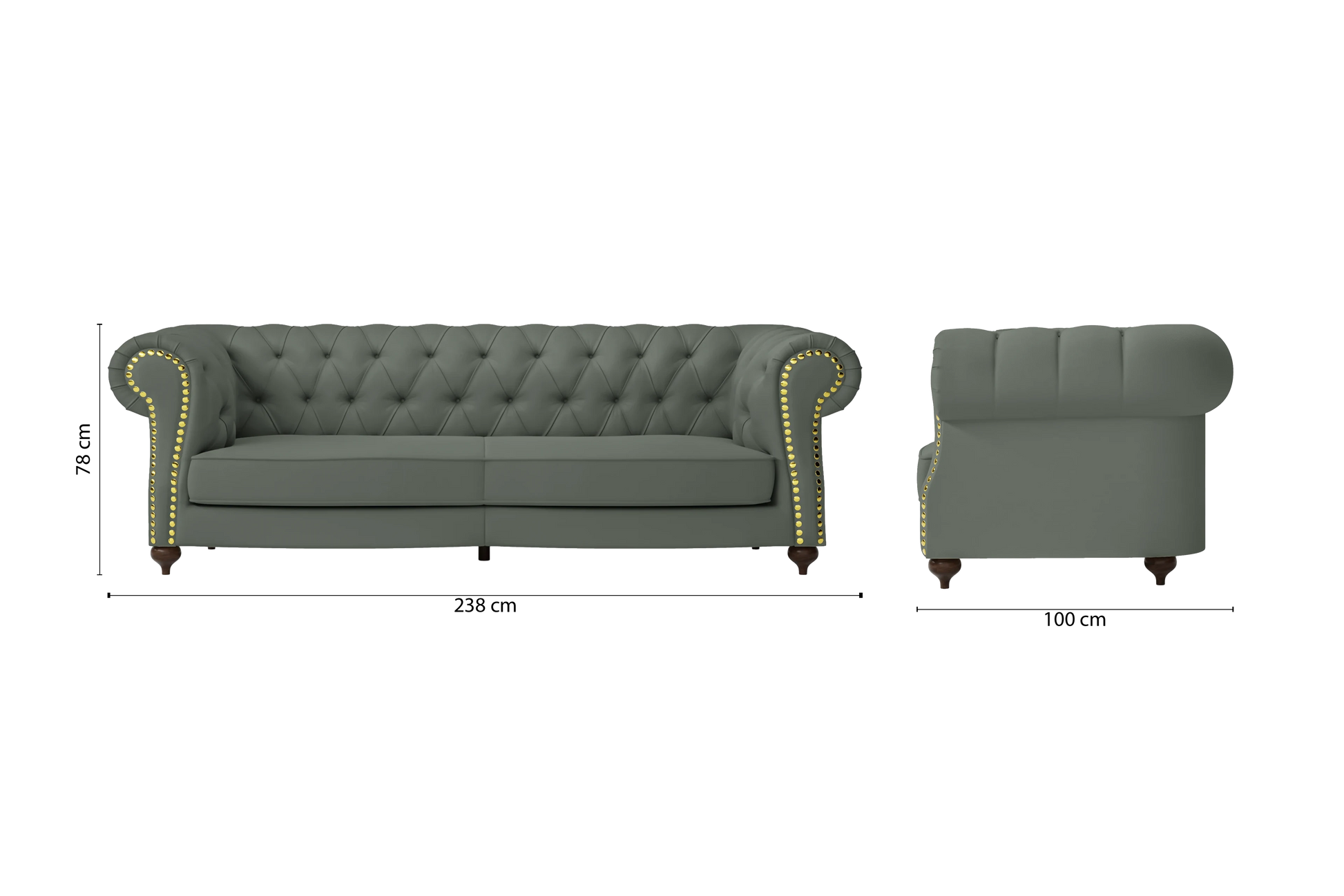 Bitonto 3 Seater Sofa Lush Leather