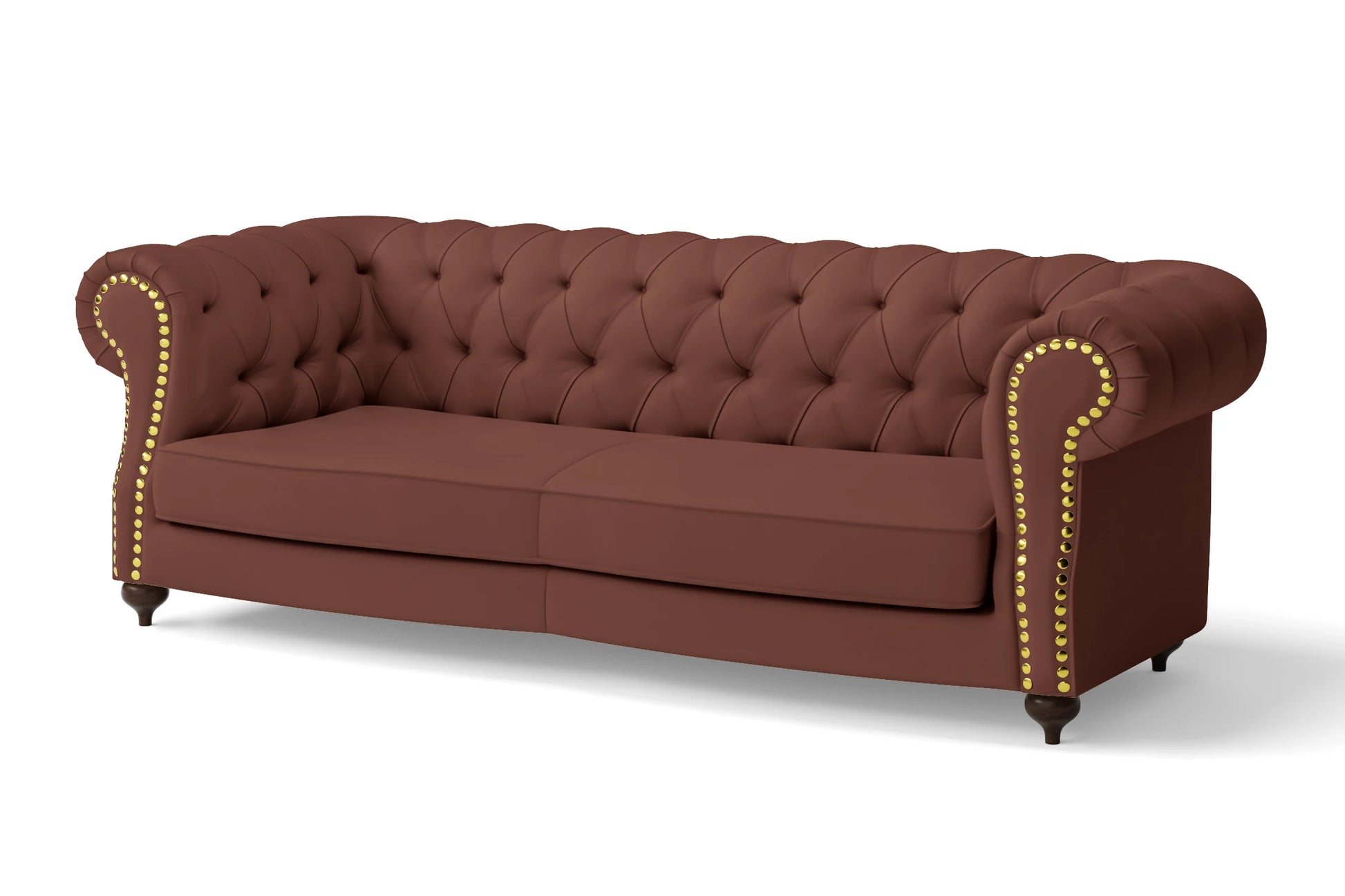 Bitonto 3 Seater Sofa Mauve Leather