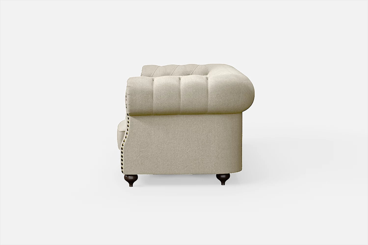 Bitonto 3 Seater Sofa Cream Linen Fabric