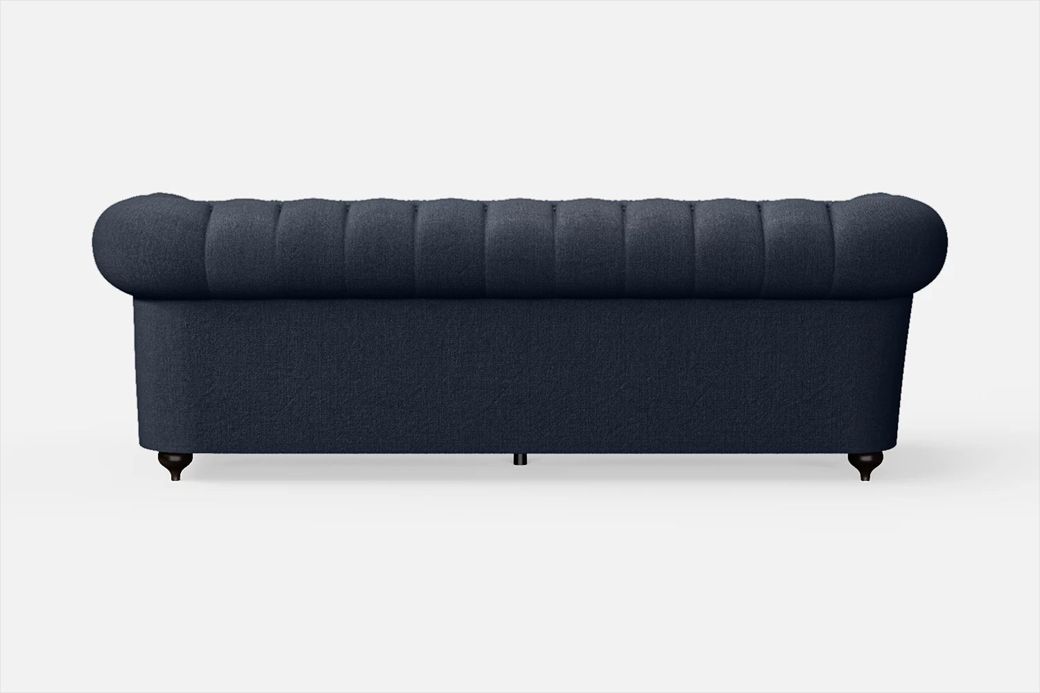 Bitonto 3 Seater Sofa Dark Blue Linen Fabric