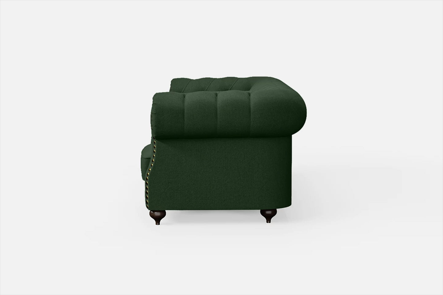 Bitonto 3 Seater Sofa Forest Green Linen Fabric