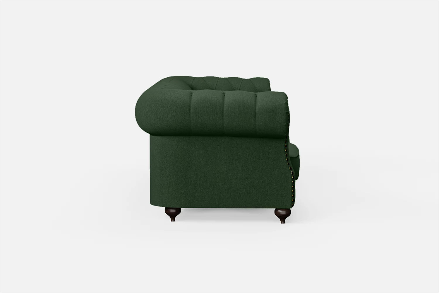 Bitonto 3 Seater Sofa Forest Green Linen Fabric