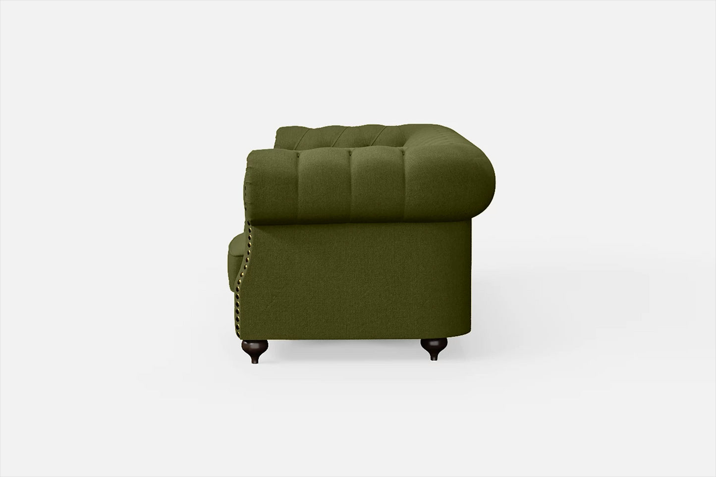 Bitonto 3 Seater Sofa Olive Linen Fabric