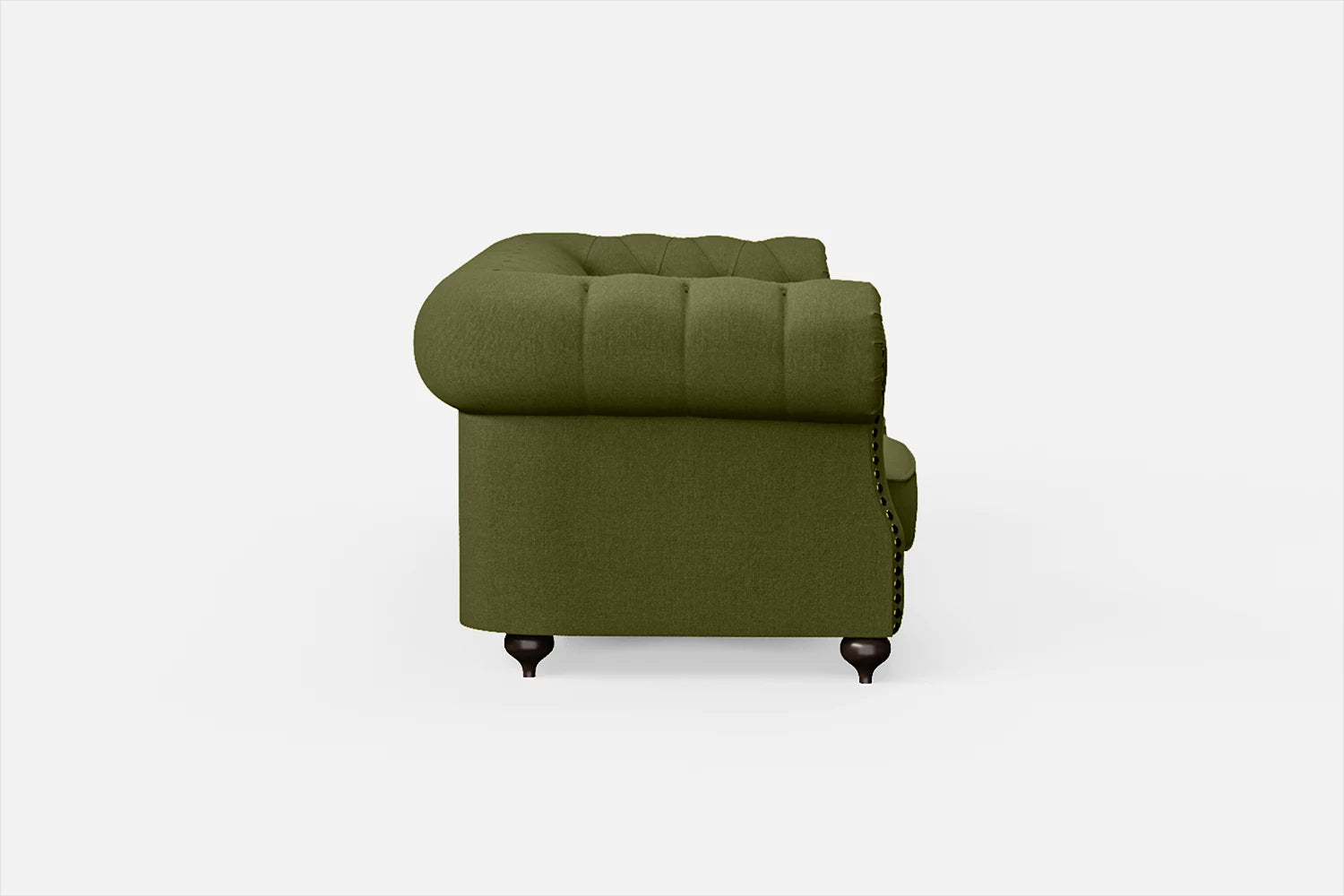 Bitonto 3 Seater Sofa Olive Linen Fabric