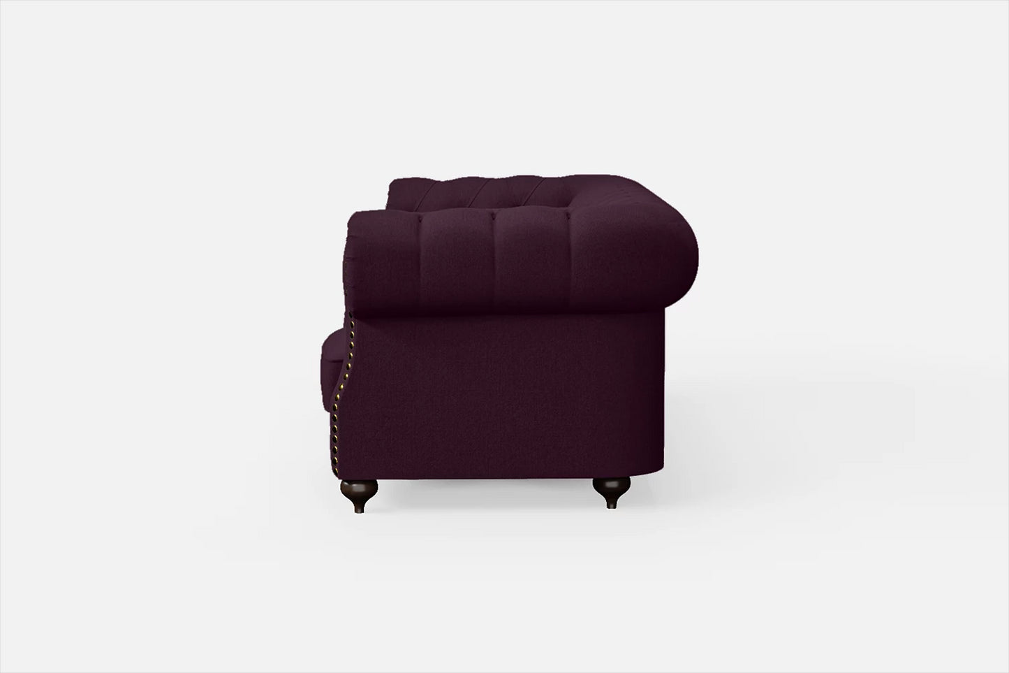 Bitonto 3 Seater Sofa Purple Linen Fabric