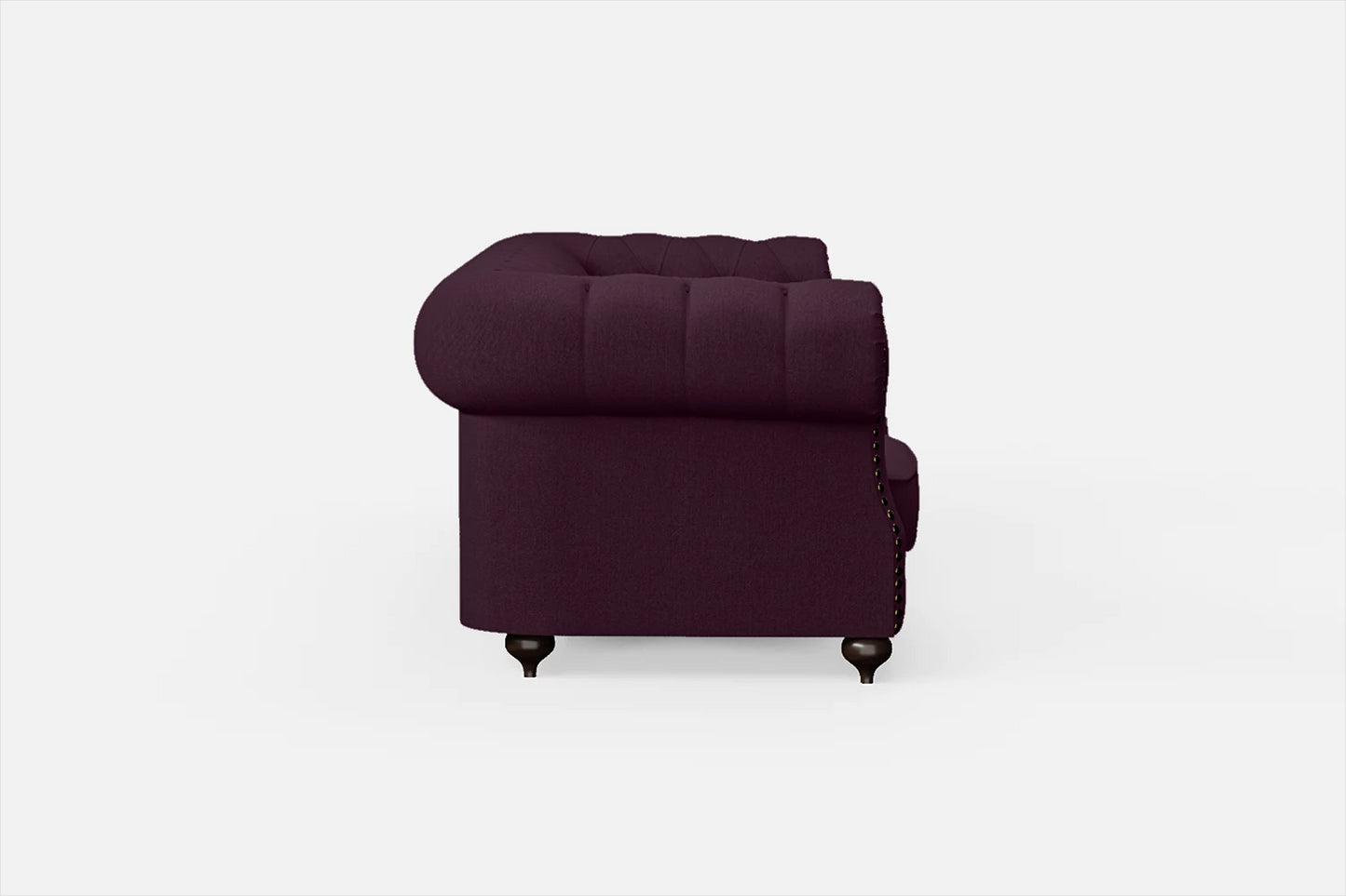 Bitonto 3 Seater Sofa Purple Linen Fabric