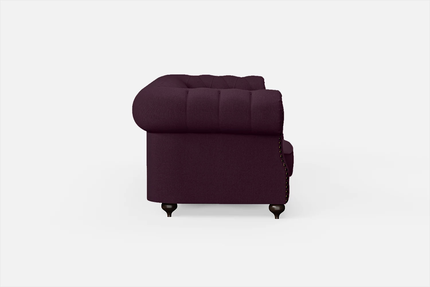 Bitonto 3 Seater Sofa Purple Linen Fabric