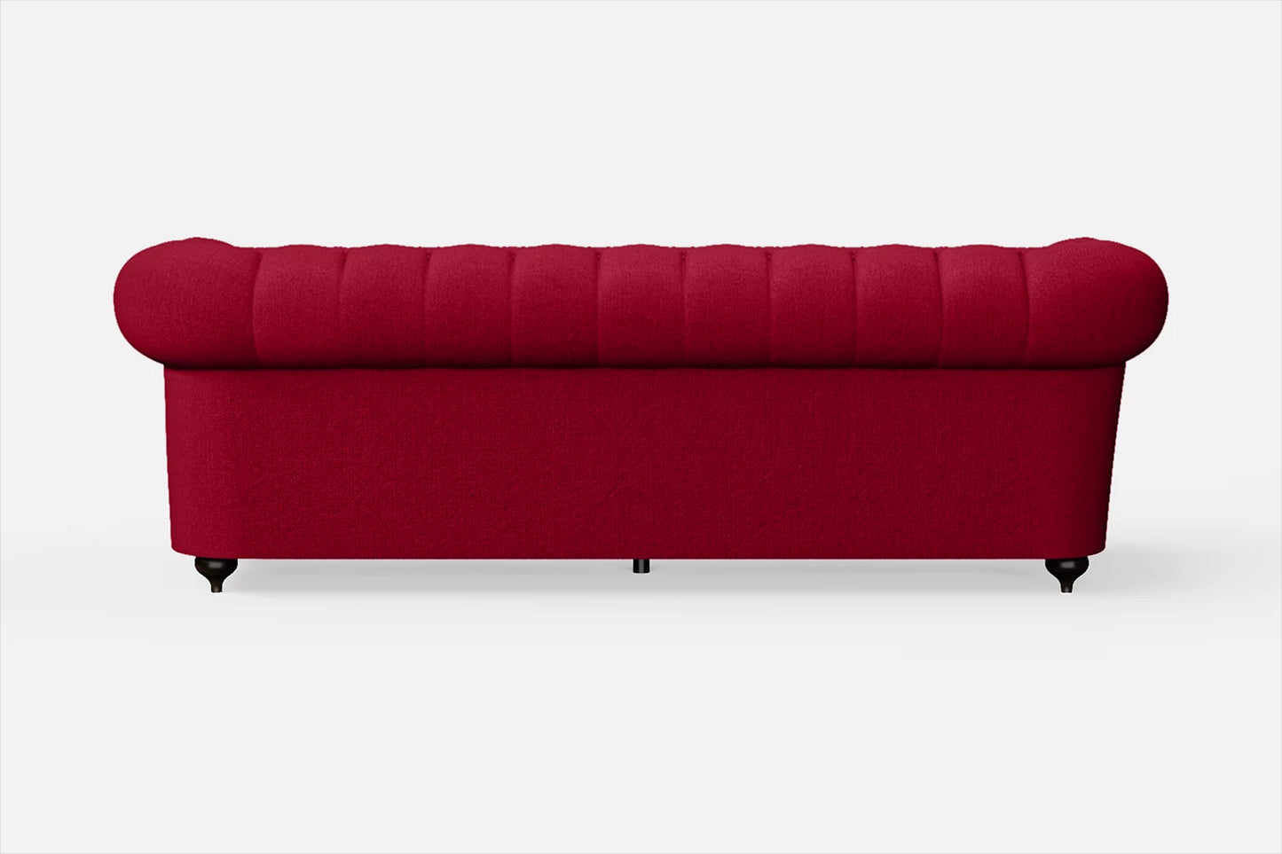 Bitonto 3 Seater Sofa Red Linen Fabric