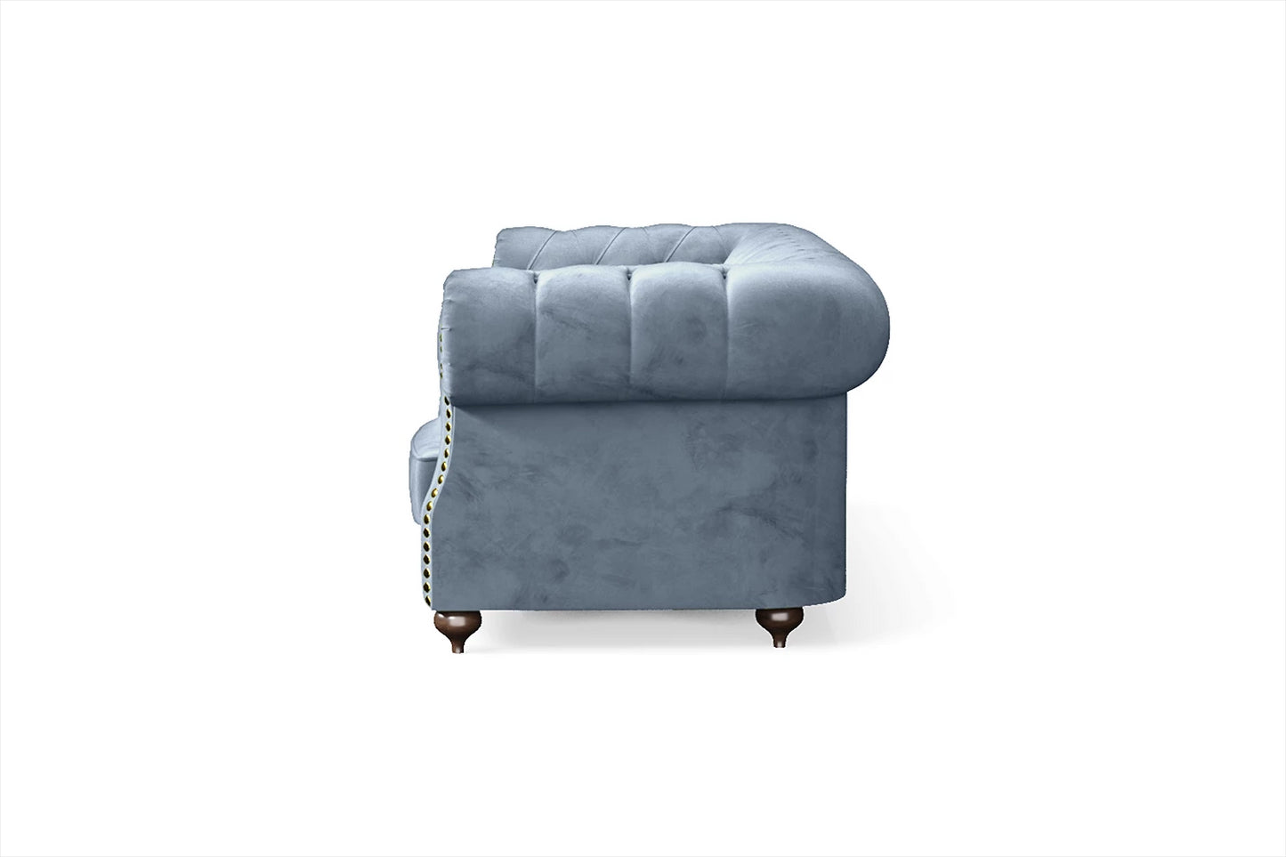 Bitonto 3 Seater Sofa Baby Blue Velvet